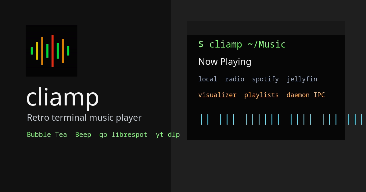 cliamp terminal music player cover