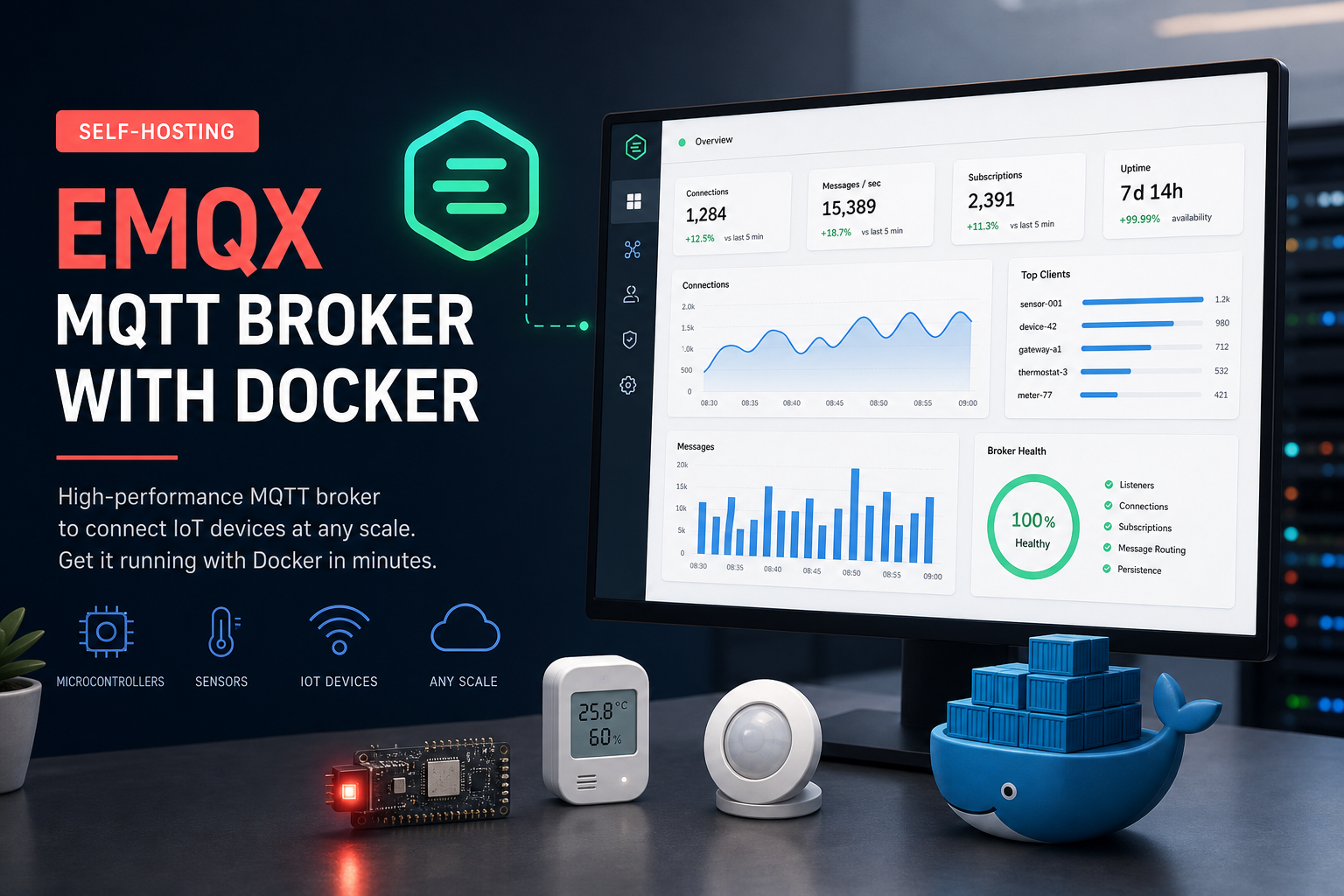 Self-Hosting EMQX - MQTT Broker with Docker | FOSS Engineer