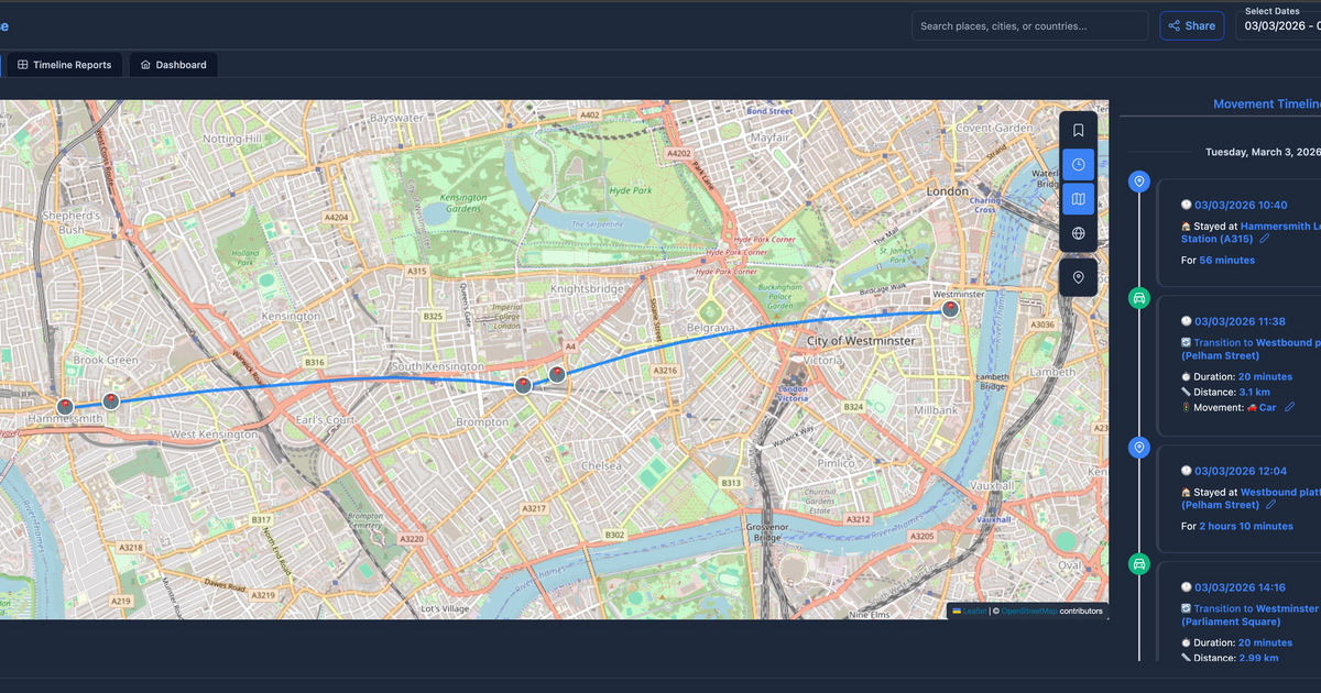 GeoPulse self-hosted location timeline map cover