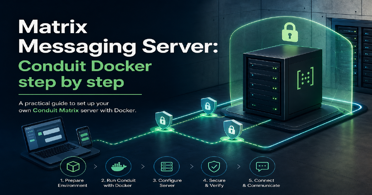 Matrix Conduit self-hosted Matrix server cover