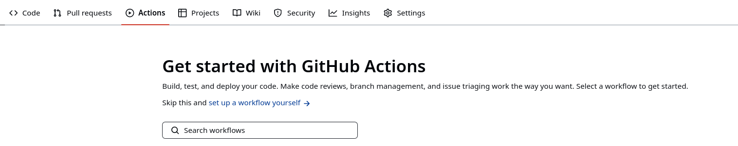 Github Actions - Creating a Workflow