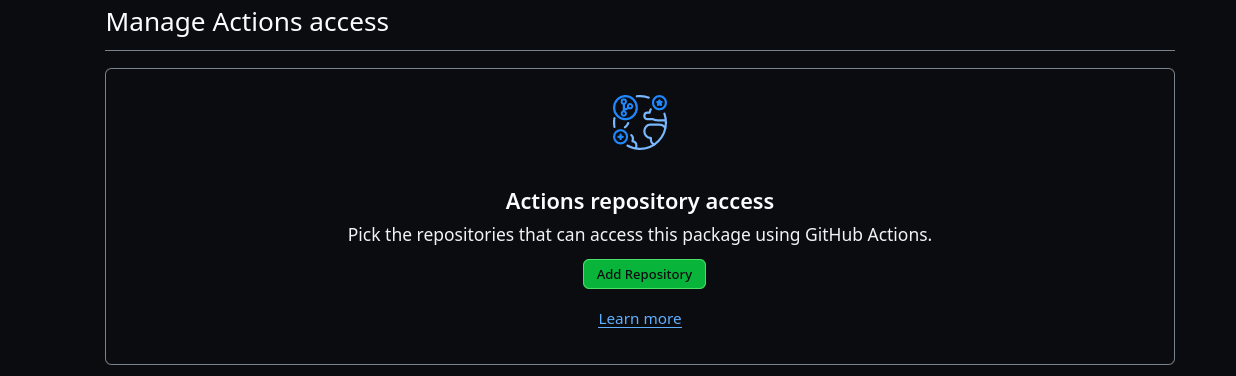 Linking a GH Package to a Repository