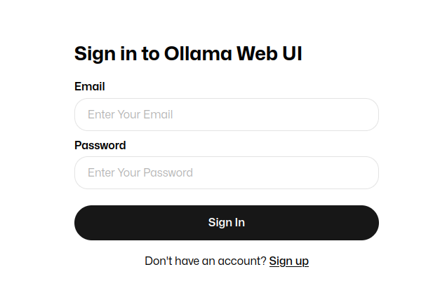 Using Ollama with Web UI