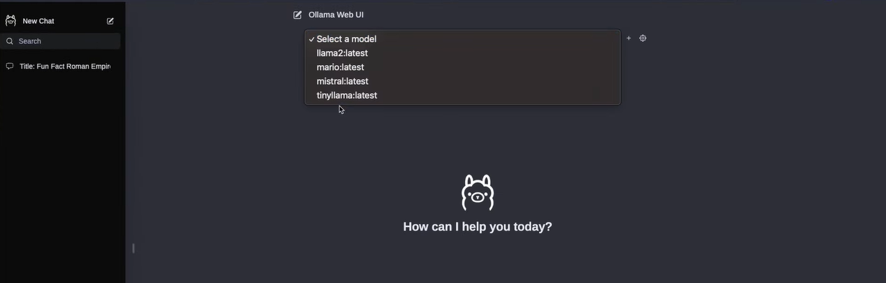 Using Ollama with Web UI