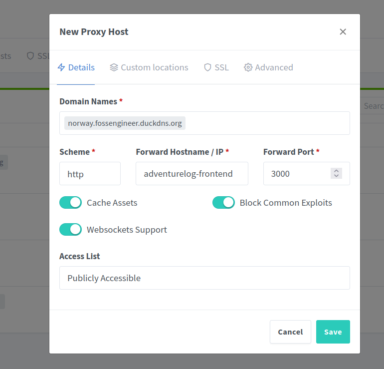 Airtrail Setup with NGINX