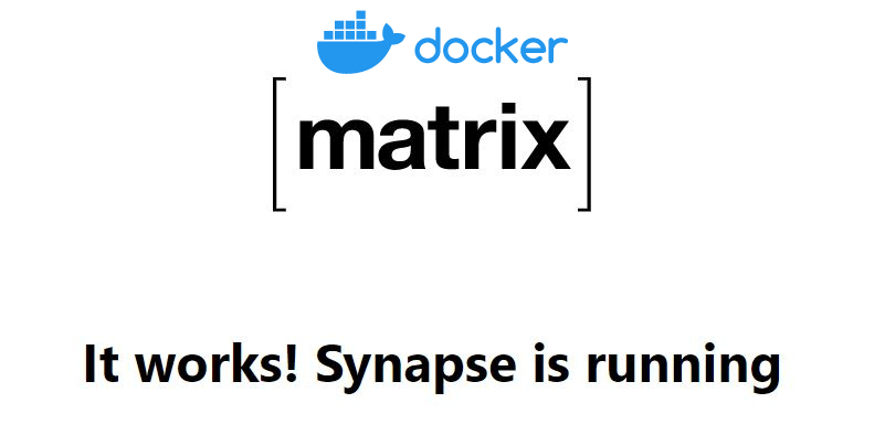 Succesfully installating Matrix Server with Docker.