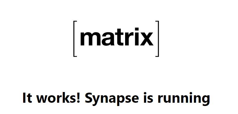Succesfully installation of Matrix with Docker.